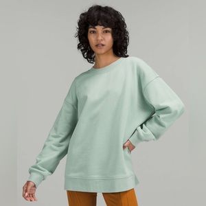 Lululemon Perfectly Oversize Crew Silver Blue, Size 2